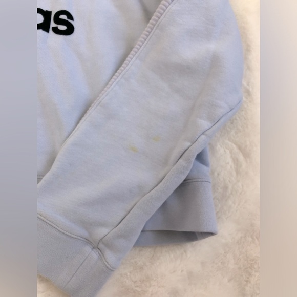 Adidas Cropped Light Blue Hoodie - Picture 7 of 15